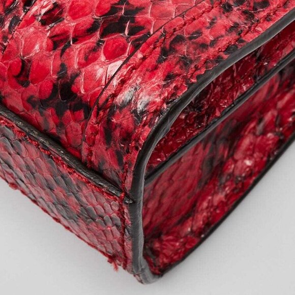 Gucci Red Snakeskin Ophidia Small Shoulder Bag - Picture 4 of 11